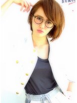 ルモア(RUMOR)&nbsp;Rumor×前下がりショートボブ「ヌーディベージュカラー」