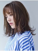卵形/ミルクティーブロンド/デジタルパーマ/ワンホンレイヤー150