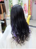 美人!!黒髪☆ロングウェーブエクステヘア