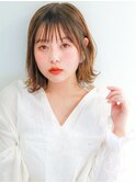 ☆ぱっつん前髪×小顔シースルー外ハネボブ☆navile表参道