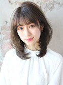 30/40/50代◎小顔！ふわっとひし形レイヤー＋ダークアッシュ