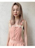 ACE  横浜　大人可愛いかきあげロング×ピンクグレージュ