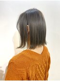やわらかグレージュカラー×外ハネボブ