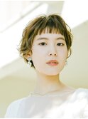 30代40代♪大人かわいい小顔ショートボブ☆シースルー前髪