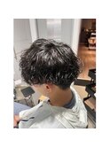 MEN'SHAIR/アップバング/ツーブロック/束感ショート/波巻き