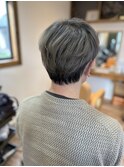 メンズシルバーグレージュツートンカラー