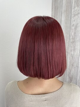 シエル 立川店(CIEL) ピンクカラー×ボブ【CIEL×maki】