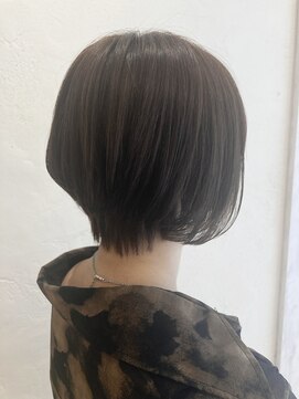 アロマ ヘアルーム 池袋店(AROMA hair room) グレージュカラー大人可愛い前下がりショートボブ/池袋/池袋東口