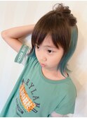 インナーカラー★ビビットターコイズグリーン