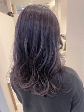 シャルム バイ アローズ 久留米店(CHARM BY AROSE) ニュアンスパーマ/透明感カラー/グレーパープル/20代30代◎
