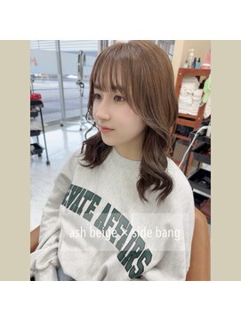 ヘア ポジション HAIR Position 大館西店 ashbeige×sidebang