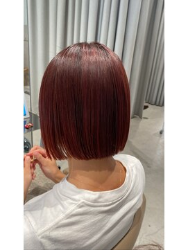 ロイリー バイ ローウェ 立川(Loely by Louwe) レッドブラウン/ブリーチ無しカラー/暖色カラー/ミニボブ/ボブ