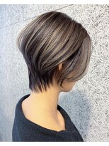 アールヘアーデザイン 千種(r hair design) 小顔見せショートベージュカラーブリーチしない透明感カラー