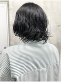 ＊/くせ毛風ボブアンニュイ時短くせ毛カット前髪あり30代40代2