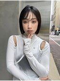 MINX宇都愛梨　自然な丸みの黒髪ストレートボブ