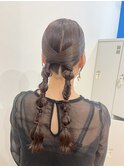 ツイン編みおろし