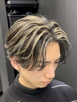 メンズヘアセンス 渋谷(MEN'S HAIR SENSE)&nbsp;【お客様メンズヘア】ハイライト毛流れセンターパート［渋谷駅］