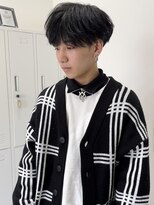 ジーナ 天神(Zina)&nbsp;黒髪シースルーマッシュ 【メンズサロンZina 天神】