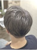 メンズツーブロック/メンズパーマ/センターパート/ブルージュ