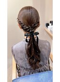 ☆*:.結婚式お呼ばれヘアアレンジ.:*☆
