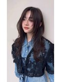 韓国ヘア　2wayバング  レイヤーカット くびれヘア  顔周り