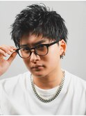 ベリショスパイキーショートべリーショートアップバングメンズ