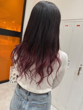 ナーディ バイ ミルボン(NERDy by milbon) プラムボルドー裾カラー◎