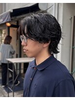 オムファミーユラグ(homme, famille raugh)&nbsp;スパイラルミックスのニュアンスパーマ