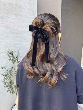 ファム 楽々園店(femme) カチモリハーフアップ◎