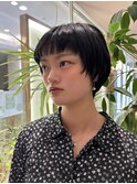 大人可愛いショート扱い簡単ショート暗髪