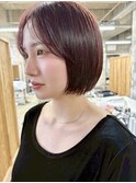 【小顔・顔まわり】暖色/大人ボブ/丸みボブ