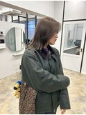 大分ミディアムロング顔周りレイヤーカット髪質改善カラー
