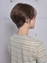 ピークアブー アヴェダ 池袋東武(PEEK-A-BOO AVEDA) 乾かすだけでまとまる前髪長めハンサムショート×ベージュカラー