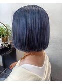 ブリーチ、ダブルカラーでブルーアッシュ系カラー◎30代40代50代