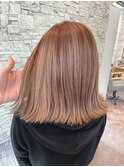 ブリーチありのナチュラルピンクベージュ