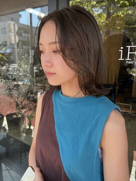 アイフィ(iFY) 【iFY 千葉】前髪なしレイヤー×オリーブベージュ style