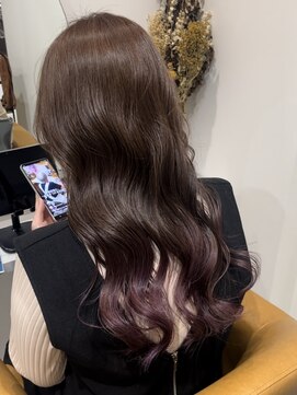 イオス(EOS) グラデーションカラー　裾カラー　ゆるふわロングスタイル/YUKA