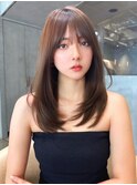 韓国風レイヤーカット/前髪カット/美髪エアリーロング髪質改善