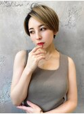 学割 ブリーチなしダブルカラー ブリーチ 髪質改善 ボブ 837