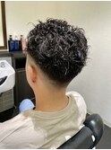 メンズ×くるくるパーマ
