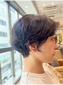 黒髪ボブルフネビージュ小顔ワンレンスペインカール大宮