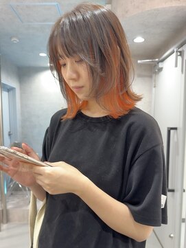 シー 仙台(shii..) 《shii..》#オレンジカラー#ハイトーン#インナーカラー