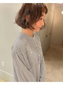 【柏原良亮】カーリーウェーブ×シースルーボブ