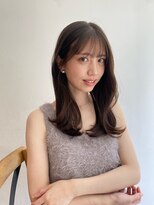 ガーランド (Garland)&nbsp;大人かわいい艶髪ストレート顔まわりレイヤー艶髪マロンベージュ