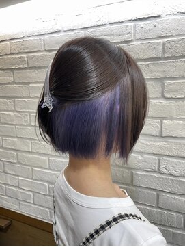ヴァイス 渋谷店(VAICE) インナーカラー/ブルーラベンダー/ボブ