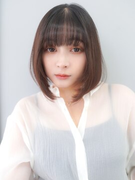 ラフィスヘアー シャルム 渋谷店(La fith hair charme) 【La fith】ワンカールボブ×重めバング×ニュアンスカラー