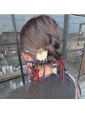 編みおろし/卒業式ヘア/ヘアアレンジ