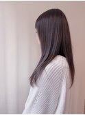 ブリーチなしwカラー　パープルアッシュ　艶髪