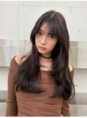 20代30代大人かわいいレイヤーカットグレージュヘア