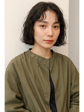 ラレイ ハラジュク(Lalei harajuku) 原宿大人ボブパーマ黒髪パーマスパイラルパーマニュアンスパーマ